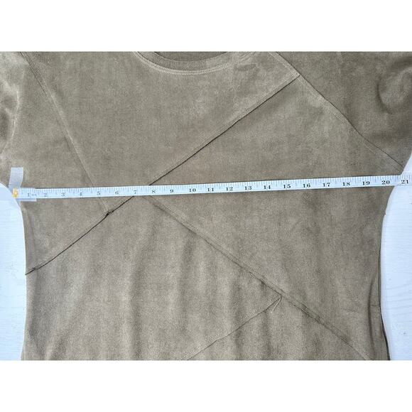 Soft Surroundings Felicity Tunic Top Faux Suede Gray Long Sleeve Lagenlook XS - Picture 6 of 8